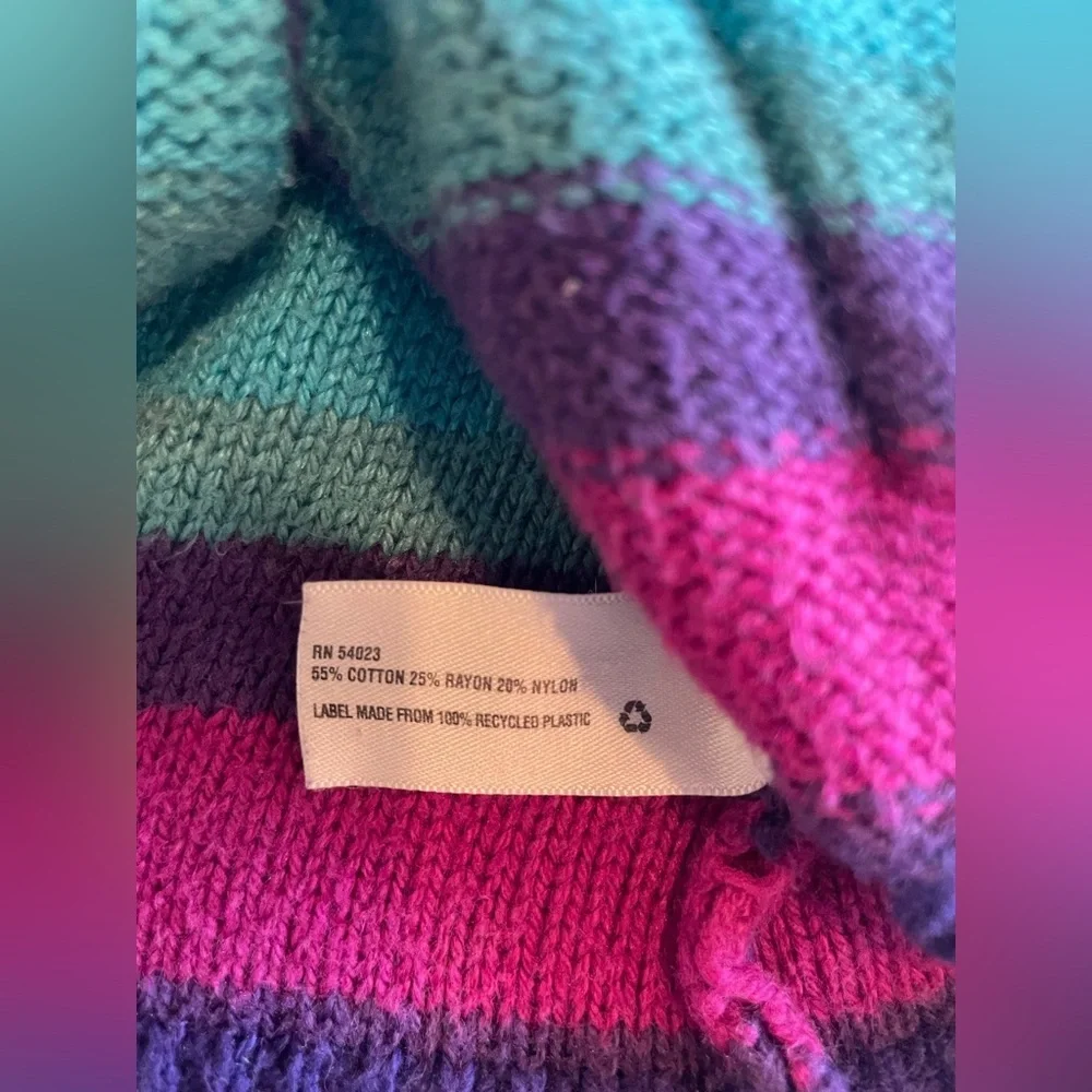 GAP Kids Multicolor cotton blend Striped cardigan Sweater size 4